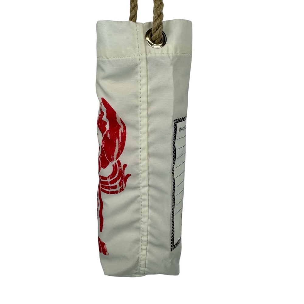 Sea Bags of Maine Lobster recycled sail wine bag red & white one of a kind 🦞RARE - Picture 4 of 11